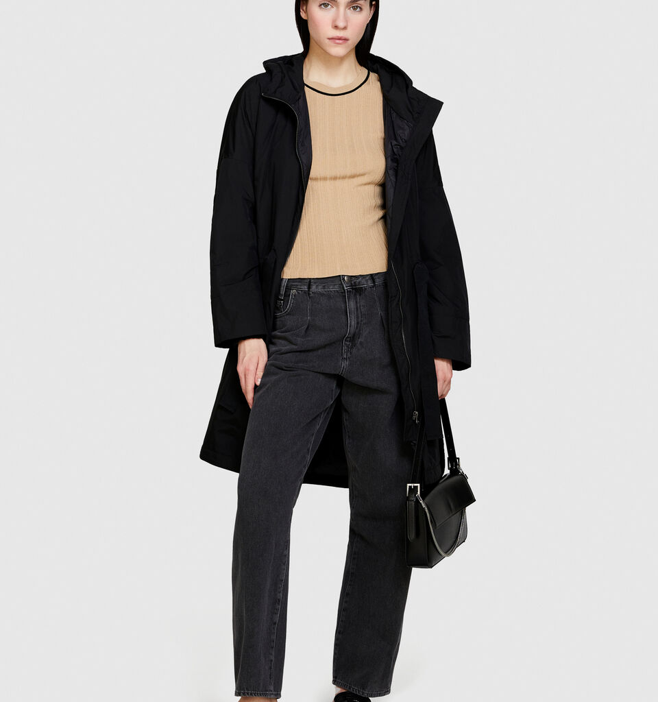 Oversized fit padded parka - women's jackets - Black | Sisley image number 1